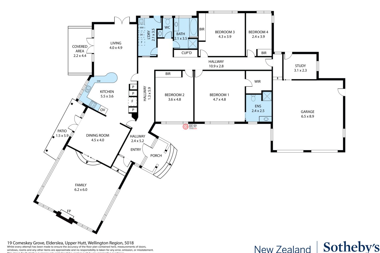 新西兰上哈特的独栋别墅，19 Comeskey Grove Elderslea，编号77972681