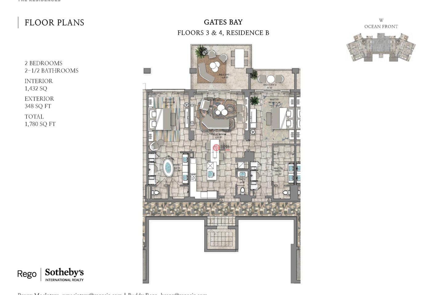 百慕达的公寓，The Residences at St. Regis Bermuda - Gates Bay Unit 4B St Catherine's Beach，编号51824214