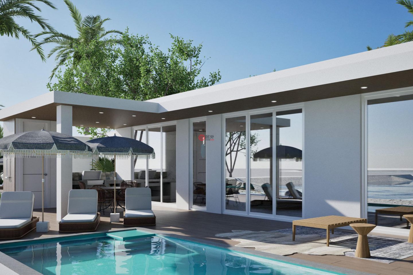 特克斯與凱科斯群島的独栋别墅，Lakeview Luxury Villa Venetian Road，编号78509786